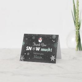 Tack för ditt kort Winter Onederland Snögubbe Mint