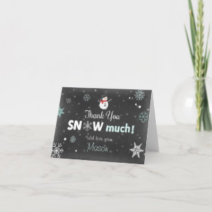 Tack för ditt kort Winter Onederland Snögubbe Mint