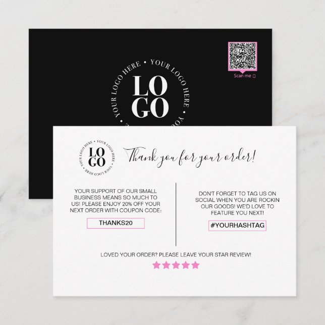 tack för ditt kundrabattkort för beställning kort (Fram/baksida)