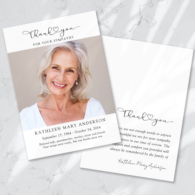 Tack för ditt sympatifotokort kort (Skapare uppladdad)