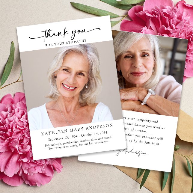 Tack för ditt sympatifotokort kort (Skapare uppladdad)