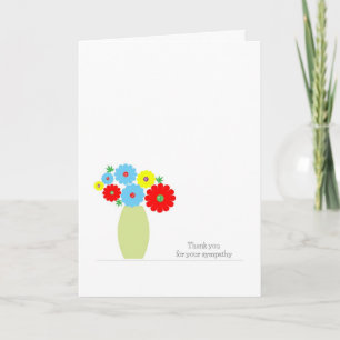 Tack för ditt sympatikort, blommor kort