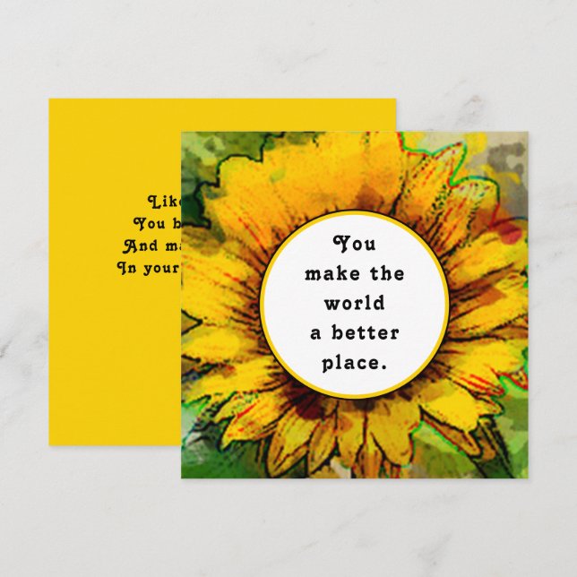 Tack för ditt tack till dina kort för volontärupps (Fram/baksida)