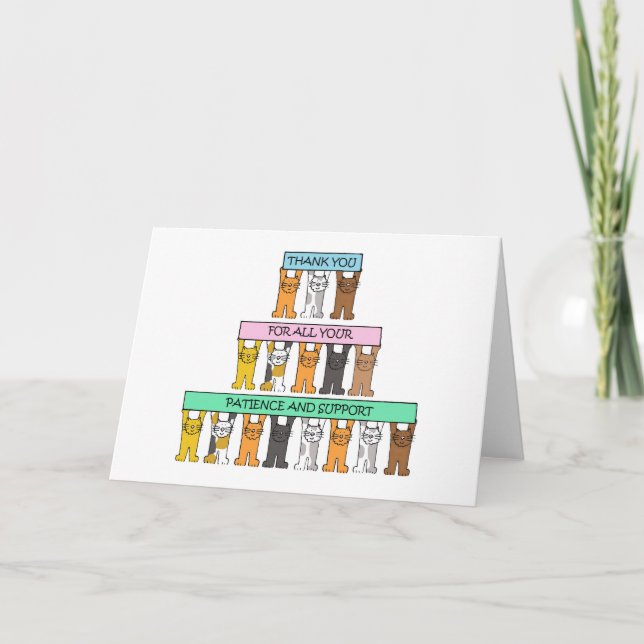 Tack för ditt tålamod och din support kort (Framsida)