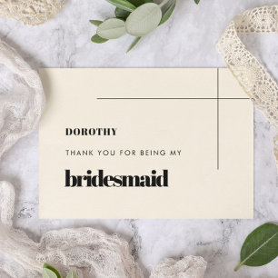 Tack för ditt textkort, elegant Bridesmaid Inbjudningar