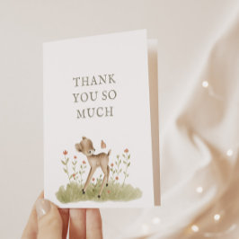 Tack för ditt träskeschema Forest Baby Shower Inbjudan