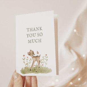 Tack för ditt träskeschema Forest Baby Shower Inbjudan