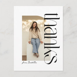 Tack för ditt varma svarta vita studenten vykort