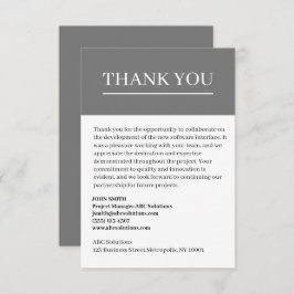 Tack för ditt visitkort för anpassningsbar mellan 