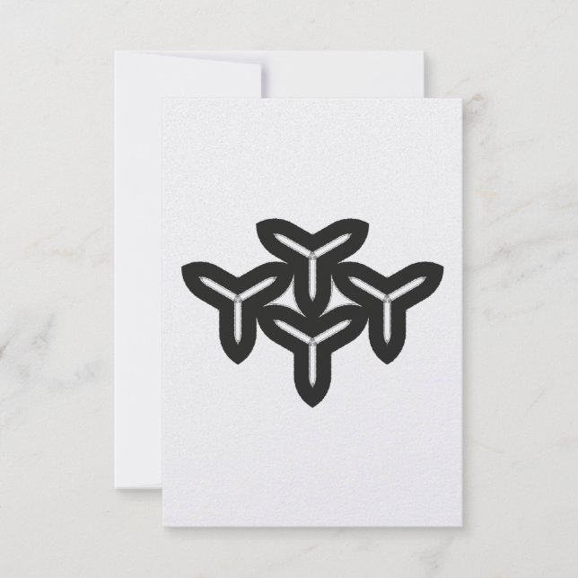 Tack för ditt visitkort för gotiska blad (Framsida)