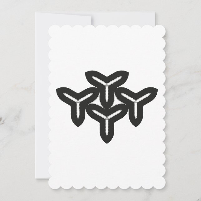 Tack för ditt visitkort för gotiska blad (Framsida)