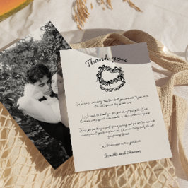 Tack för ditt visitkort, handritad kummel Bröllop Inbjudningar