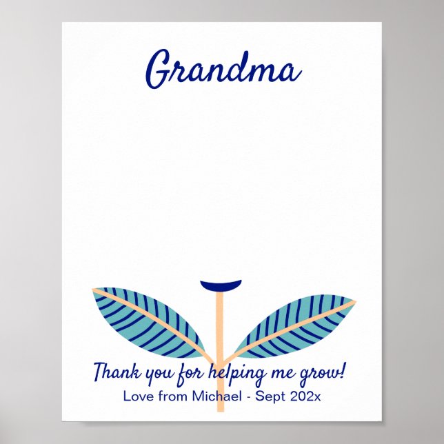 TACK för DIY Handprint Poster (Framsidan)