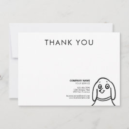 Tack för Djuromsorg tjänst för roligt Hund Anteckningskort