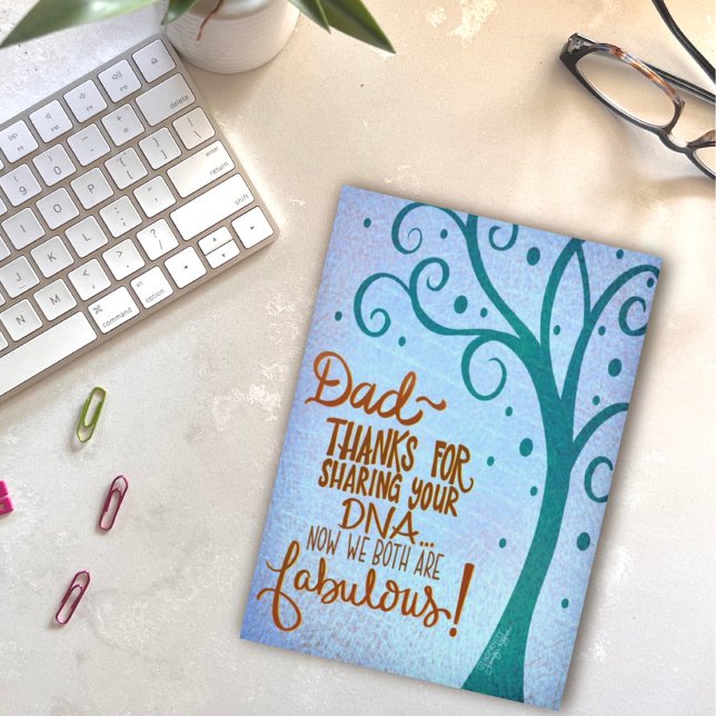 Tack för DNA Far's Day Funny Card Kort (Skapare uppladdad)