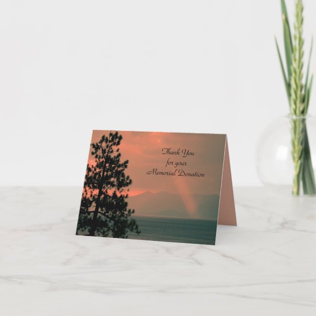 Tack för donationskort, ljusstråle (Framsida)