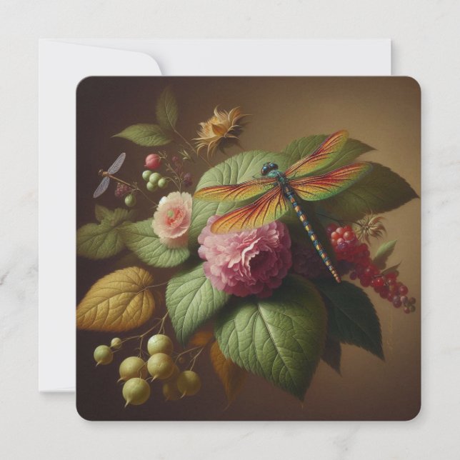 Tack för Dragon Fly Flora Foliage-kortet (Framsida)