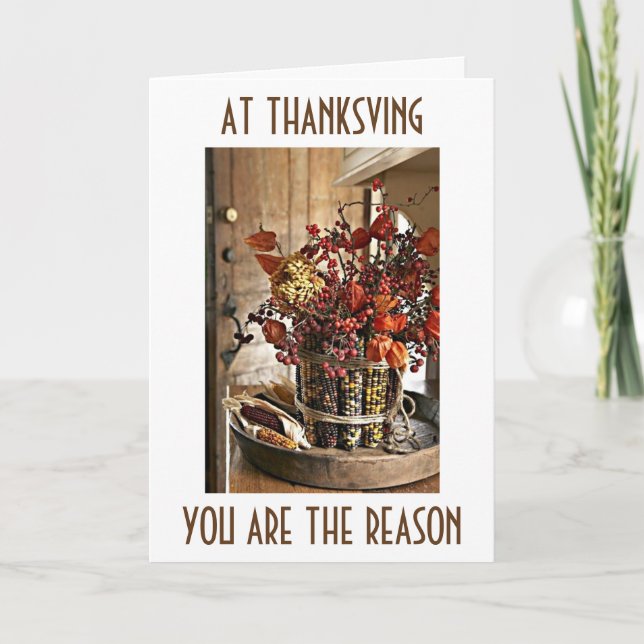 TACK FÖR "DU" I THANKSGIVING (OCH HELA ÅRET) HELGKORT (Framsida)
