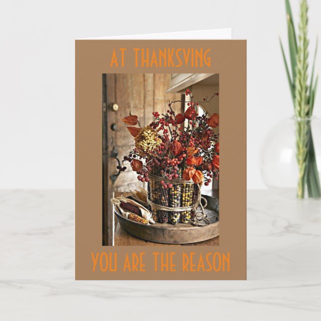 TACK FÖR "DU" I THANKSGIVING (OCH HELA ÅRET) HELGKORT (Framsida)