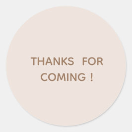 TACK FÖR DU KOM ! Minimalistisk Rosa Rund Runt Klistermärke