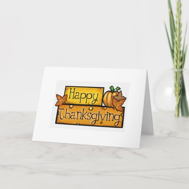 TACK FÖR *DU* PÅ THANKSGIVING-KORT KORT (Framsida)