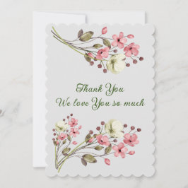 Tack för elegant av blommigt julkort