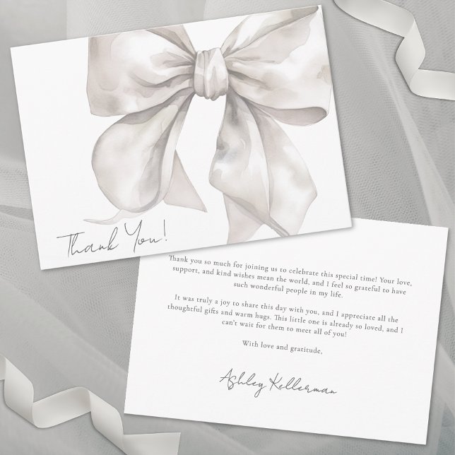 Tack för Elegant av personlig (Personalized Elegant Bow Thank You)