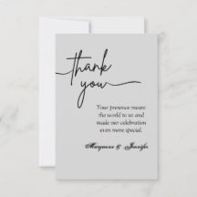 Tack för elegant bröllop-kortet