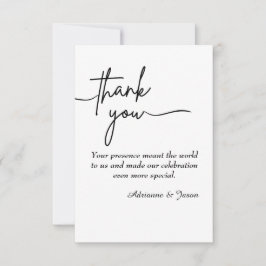 Tack för elegant bröllop-kortet kort