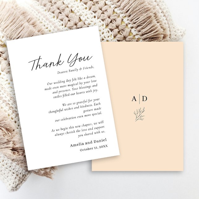 tack för elegant bröllop tack för dina kort (budget elegant wedding thank you cards)