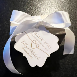 Tack för elegant Guld Bröllop Gåvor Etiketter