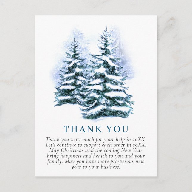 Tack för elegant julföretag vykort (Framsida)