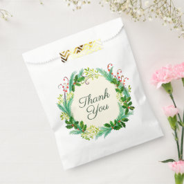 Tack för elegant Rustic Holly Vintage Grönt Favor