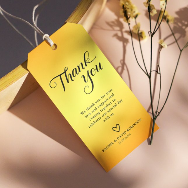 Tack för elegant, svart och Guld Presentetikett (Skapare uppladdad)