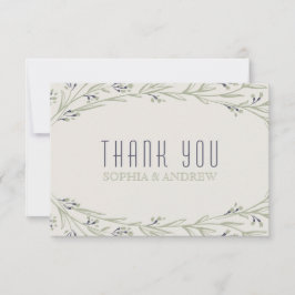 Tack för elegant-trädgårdens blommigt Rustik bröll Kort