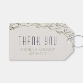 Tack för elegant-trädgårdens blommigt Rustik bröll Presentetikett