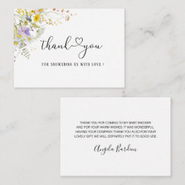 Tack för elegant Wildbloms blommigt Anteckningskort