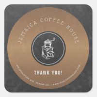 Tack för eleganten logotyp av kaffebutiker