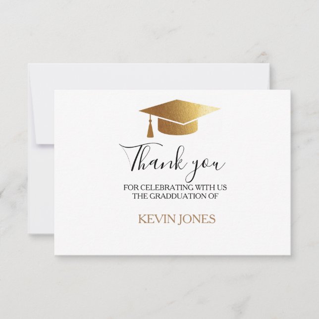 Tack för eleganten med Tassel sockel i student gul (Framsida)