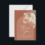 Tack för eleganten Terracotta bröllop Anteckningskort<br><div class="desc">budgetskript elegant bröllop tack för ert teracotta moderna kort. En del av en modern samling.</div>