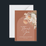 Tack för eleganten Terracotta bröllop Anteckningskort<br><div class="desc">budgetskript elegant bröllop tack för ert teracotta moderna kort. En del av en modern samling.</div>
