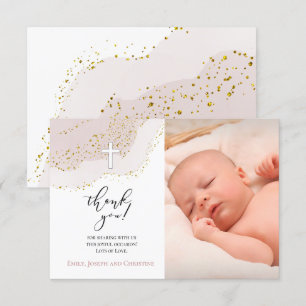 Tack för elegantens baptism flicka inbjudningar