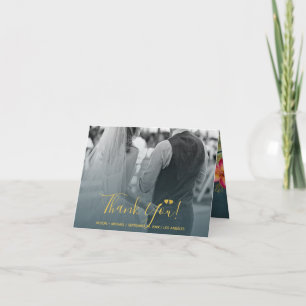 Tack för elegantens enkla blommigt för fotoromanti kort