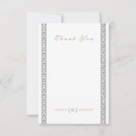 Tack för elegantens formella klassiska vintage brö kort