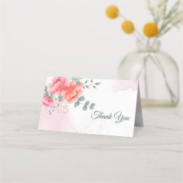 Tack för elegantens moderna rosa placeringskort