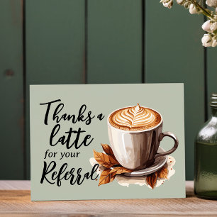Tack för en anvisning om sent kaffe i Grönten Kort