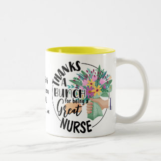Tack för en Blommigt för i Bunch Nurse Mugg