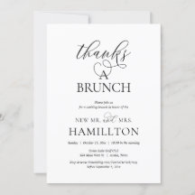 Tack för en Brunch, Efterbröllopsfest