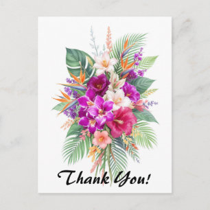 Tack för en bukett vackra tropiska blommor vykort