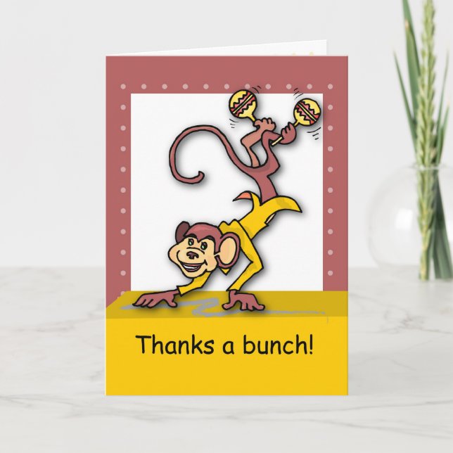 Tack för en bunch, Monkey. Kort (Framsida)